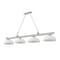 Z-Lite Cordon 4 Light Billiard, Brushed Nickel & White Linen 2306-4BN-DWL14 - alternate 3